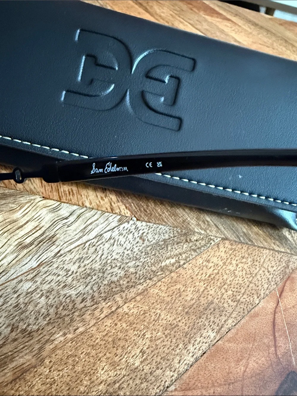 Sam Edelman Black Sunglasses with Embossed Logo Case